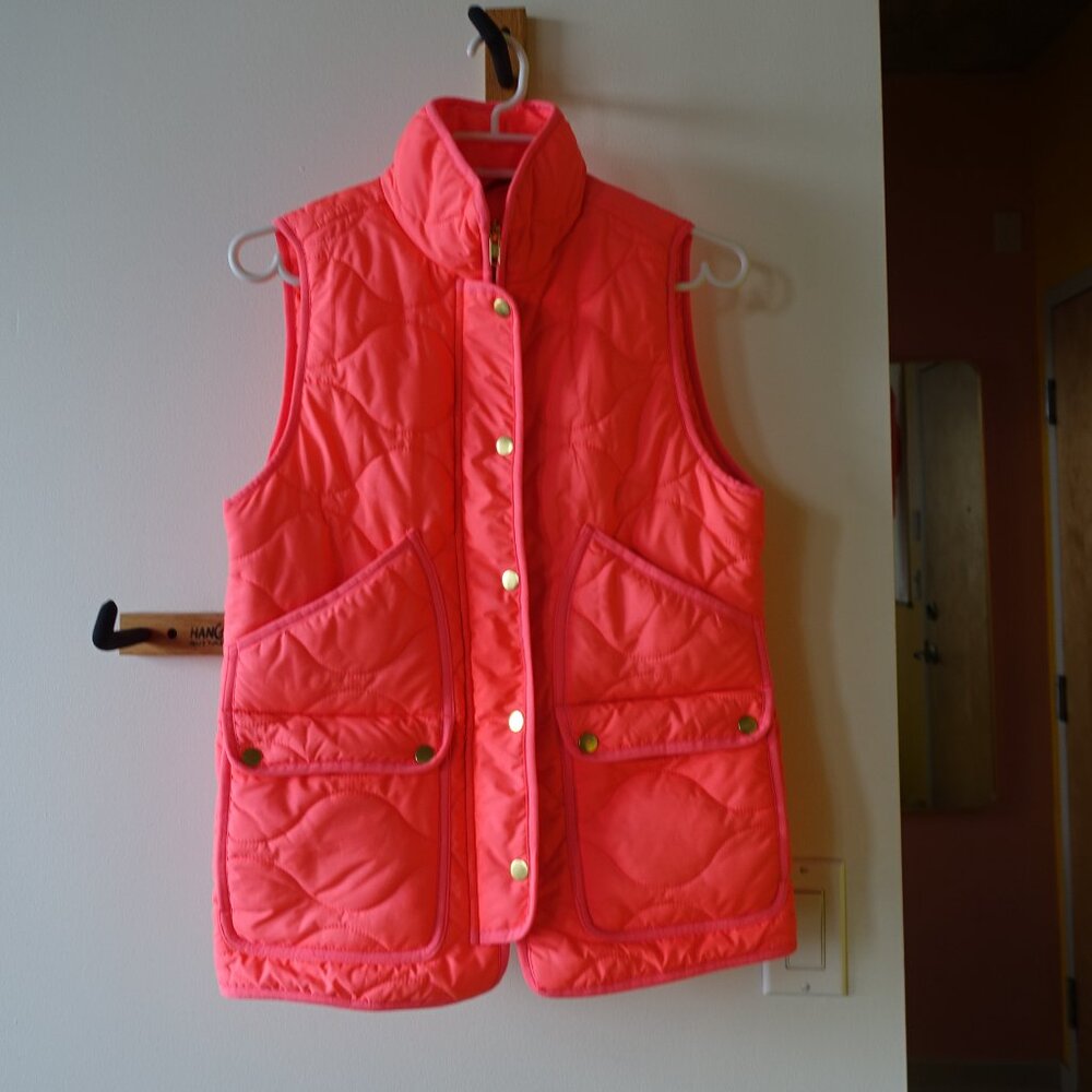 J. Crew JCrew AQ472 quilted excursion vest signature puffer PrimaLoft XS 0